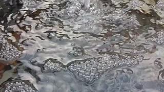 Slow motion water fountain