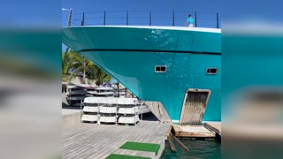 Out of Control Yacht Destroys Dock