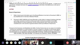 Cochise County Approves to Verify machines by doing a hand count of ballots