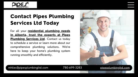 Residential Plumbing in Alberta - Pipes Plumbing Services Ltd