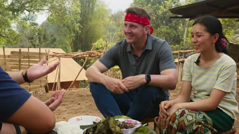 Hmong Army Cooks Huge Jungle Pig and RATS!! Laos Village Food!!