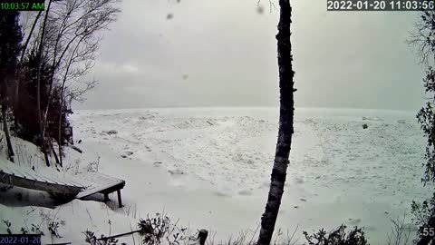 Lake Huron 2022 01 20 Timelapse