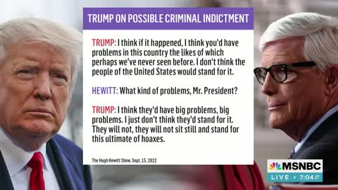 Mystal reacted to an interview that former President Donald Trump had with radio host Hugh Hewitt