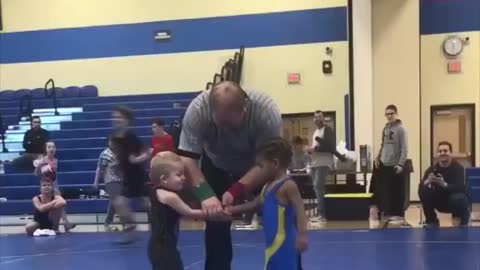 Funny Kid Wrestling Match