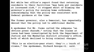 24-0305 - Andrew Cuomo Faces House Subpoena Over Covid Deaths in Nursing Homes