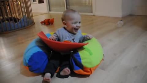 Laughing cute baby boy