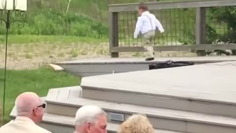 Kids add some comedy to a wedding