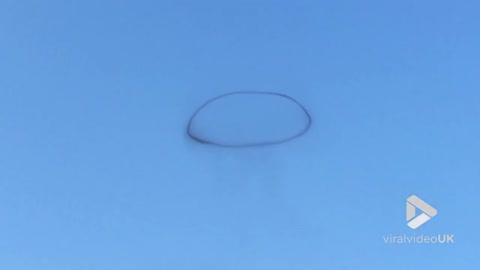Creepy Black Ring Flying Pattern Is Spotted In The Clear Skies