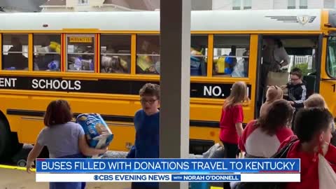 Caravan of Kindness: "More than 60 school buses and tractor-trailers" are delivering toys and cleaning supplies for tornado victims in Kentucky