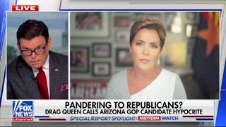 Kari Lake loses her cool on a Fox News host after he brings up drag queen story