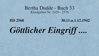 BD 2568 - GÖTTLICHER EINGRIFF ....