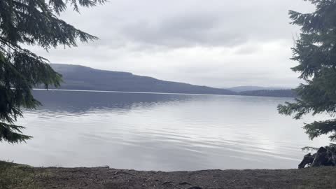 View From "In Memoriam" Bench – Hood View Campground – Timothy Lake – Mount Hood – Oregon – 4K