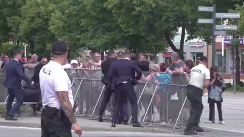 Moment Slovakian Prime Minister Robert Fico Is Shot