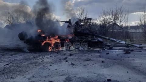 Russian Military Tanks in eastern kyiv #kyiv Ukraine war Drone Bayraktar tb2 Destroys thousands
