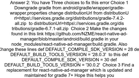 Build failed Gradle build failed with unknown error Please see logs for the quotRun gradlewquot pha