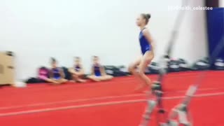 Girl tried doing flip but faceplants