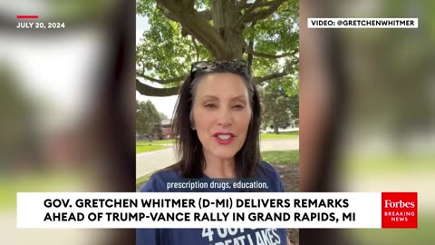 MUST WATCH: Gov. Gretchen Whitmer Sends Stark Message To Trump And Vance Ahead Of Michigan Rally