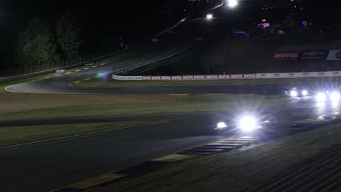Racing on Track at Night