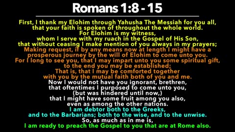 UNDERSTANDING PAUL -PT. 1- BOOK OF ROMANS CHAPTER 1 THE JUDGMENT MOST ARE UNAWARE THEY'RE IN