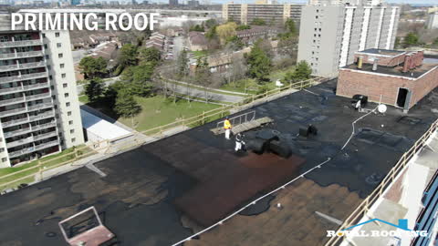 Comercial Flat Roofing - Liquid rubber coating Toronto GTA, Canada