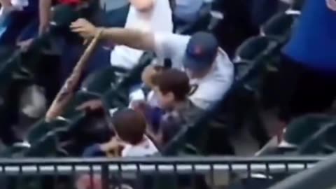 Dad blocks broken bat