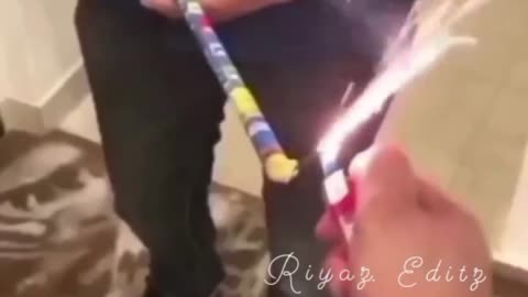 Funny fireworks prank