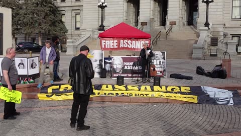 David Barsamian speaks out for Julian Assange - Day X Denver