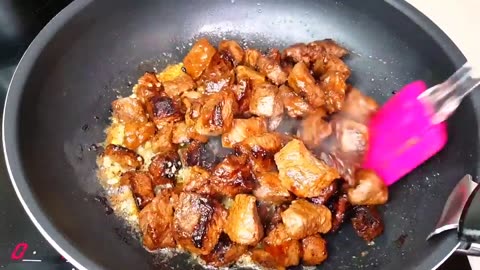 Tasty and Delicious recipe Meat, Butter Garlic Beef Cubes Recipe, MrFerozSFJ