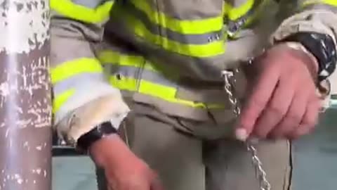 Firefighter Shows Technique That Could Save A Life.