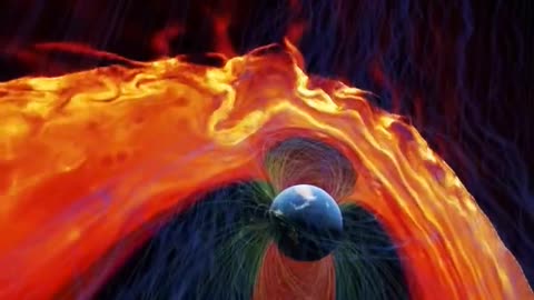 Epic showdown between the sun's solar storm and eath magnetic field #infinity universe