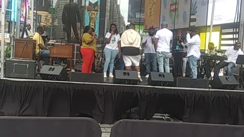 Worshipping God in Times Square 8/20/22.