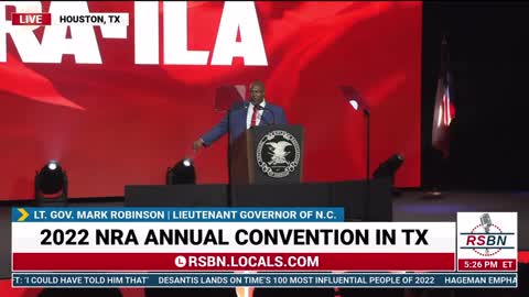 2022 NRA Convention NC Lt Gov Mark Robinson Secure our schools / Shall not be infringed