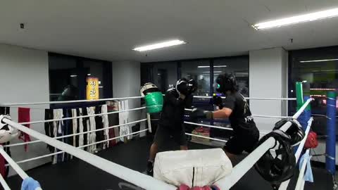 Asian amateur boxing light Sparring pro boxer