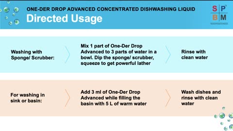 One Der Drop Advanced Concentrated Dishwashing Liquid