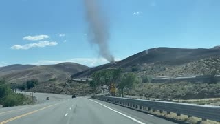 LARGE dust devil (or baby tornado??)