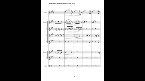 Johannes Brahms – Intermezzo, Op. 119, No. 1 (CLarinet Septet + Contrabassoon)