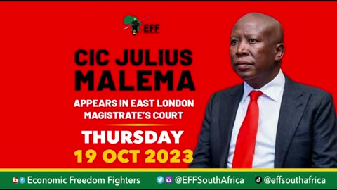 CIC Julius Malema Appears In East London Magistrates Court.