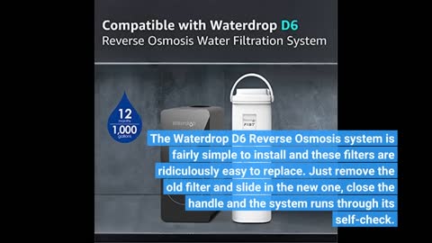 Waterdrop WD-D6RF Filter Replacement for WD-D6-B Reverse-Overview
