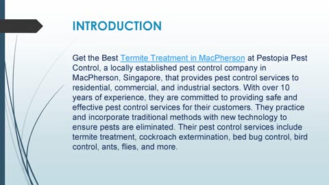 Get the Best Termite Treatment in MacPherson