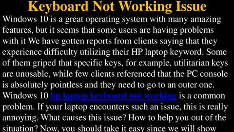 Step by Step Fix HP Laptop Keyboard Not Working Issue