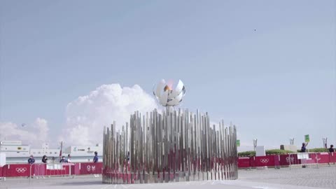 Second Olympic cauldron lit up for public
