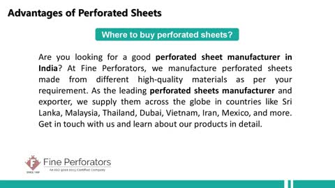Advantages of Perforated Sheets