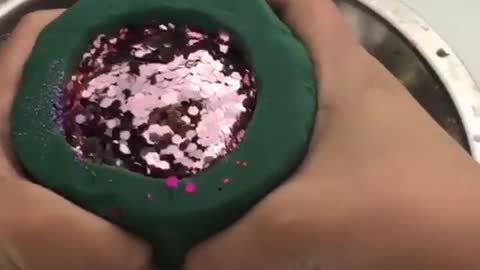 CRUSHING FLORAL FOAM WET Vs DRY AND GUESS THE COLOR GLITTER FOAM SATISFYING ASMR | P02