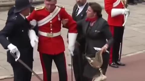 Soldier faints at Windsor Castle