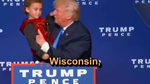 Trump Brings too young fan on stage