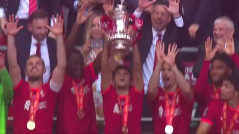 Amazing Henderson Lifts The Trophy Trophy Lift FullTime Celebrations Emirates FA Cup 202122