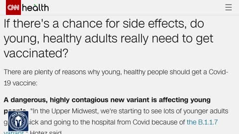 #CNNPromotes #VaccineSideEffects As A Positive Thing