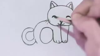 How to turn Cat words into a cartoon cat for KIDS