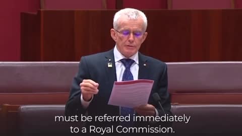 Australian Senator Malcolm Roberts SOUNDS OFF in the Senate with a message