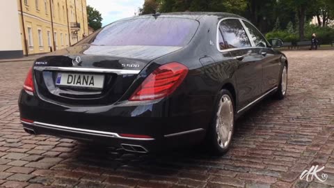 Maybach Mercedes-Benz S550 Review and test drive Girl driving a luxury